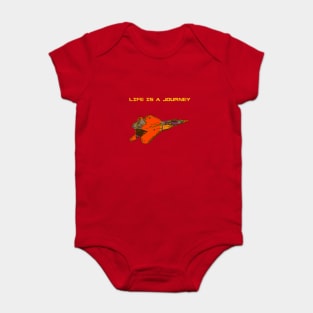 Fighter Jet - Life us a journey Baby Bodysuit